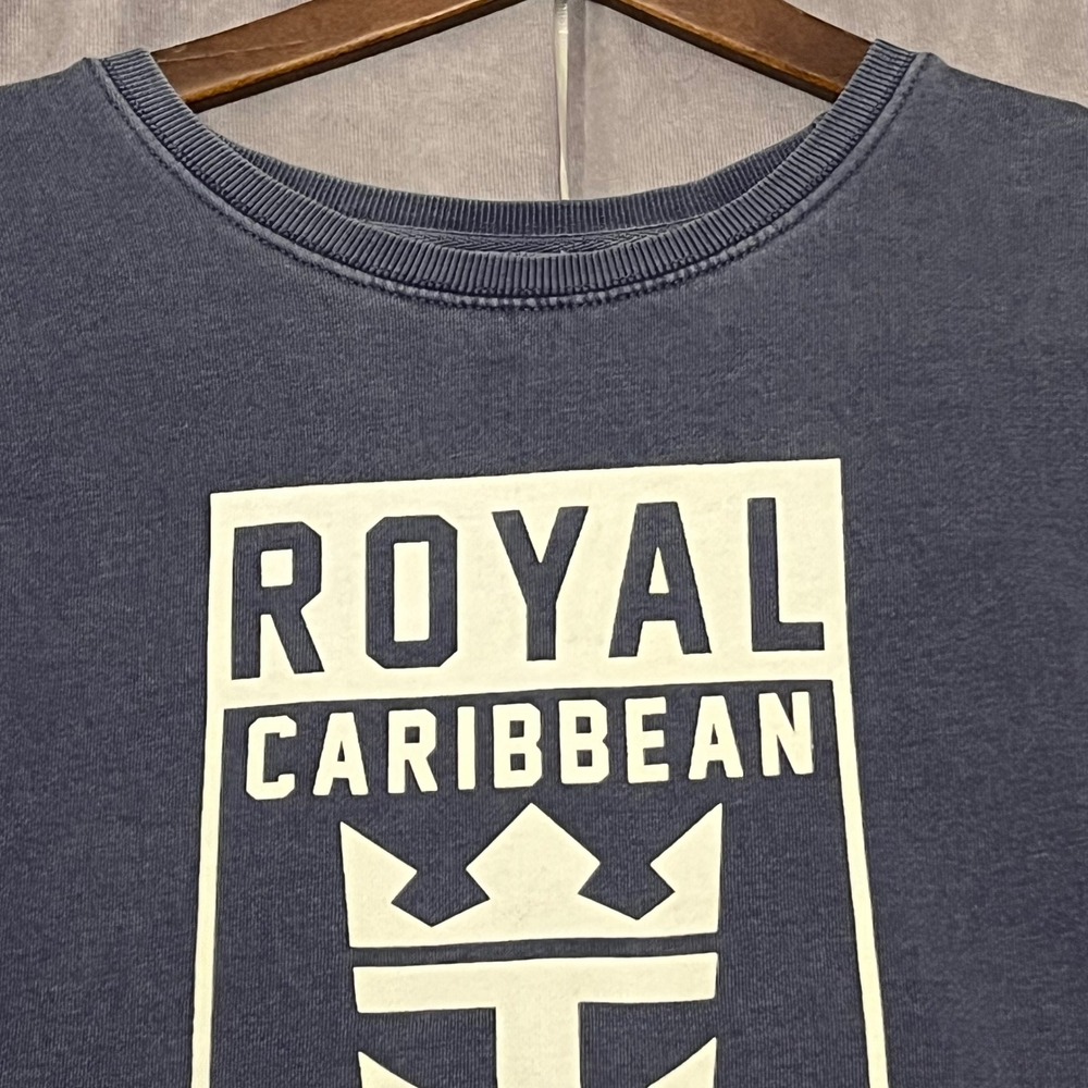 Royal Caribbean‎ Sweatshirt Mens XXL Blue Graphic Logo Crewneck Pullover